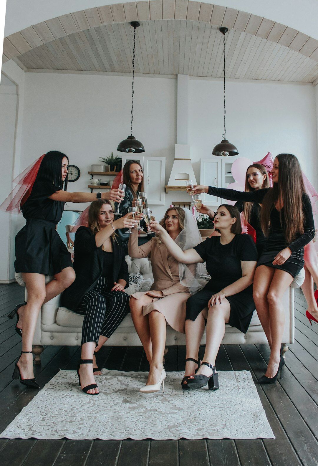 Guests celebrating at a glamorous celebrity party