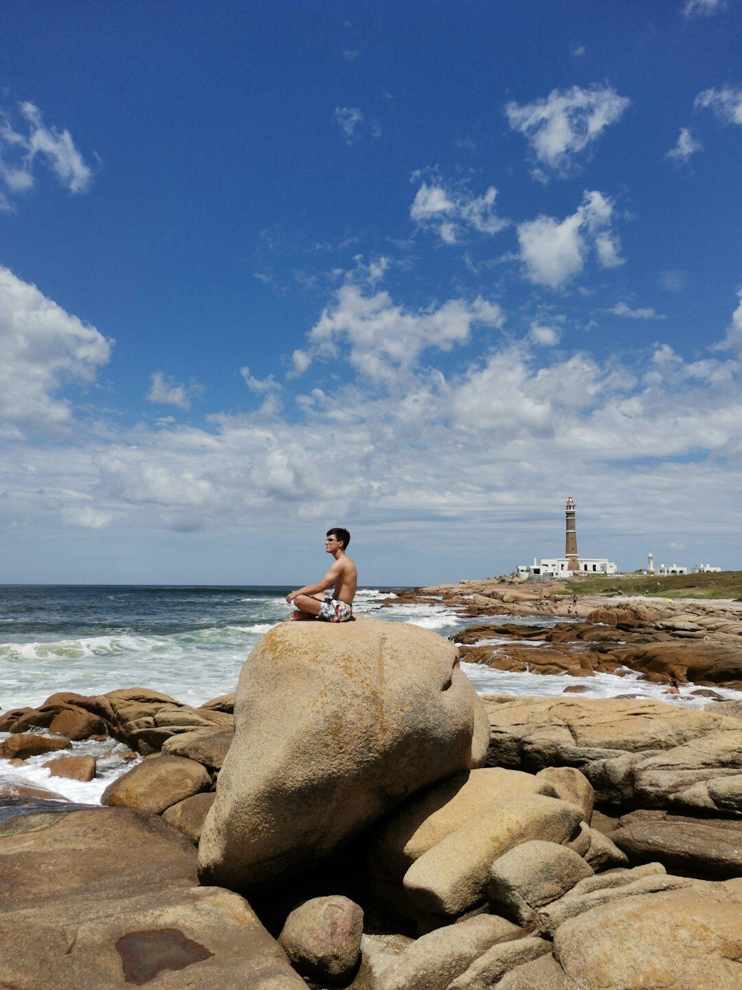Celebrities relaxing on a beach in Uruguay